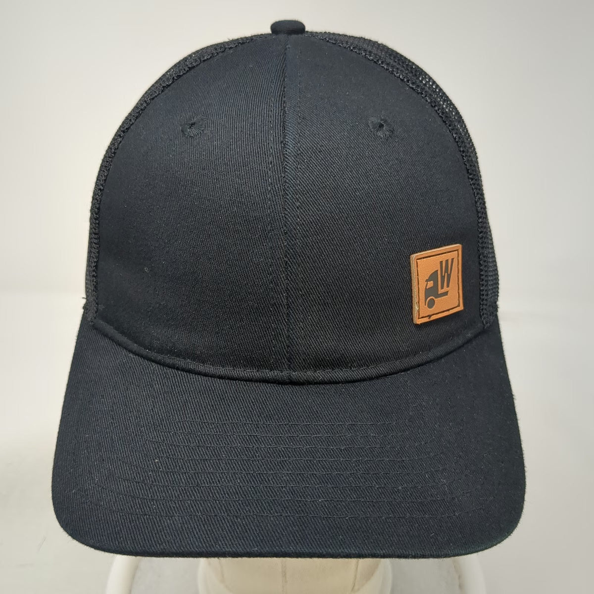 Western Trailers Trucker Hat Black One Size Mesh Back Snapback Patch Logo Cap