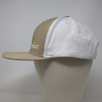 Richardson Snapback Hat Beige White OSFM Simplot TriCal Forage Logo Embroidered