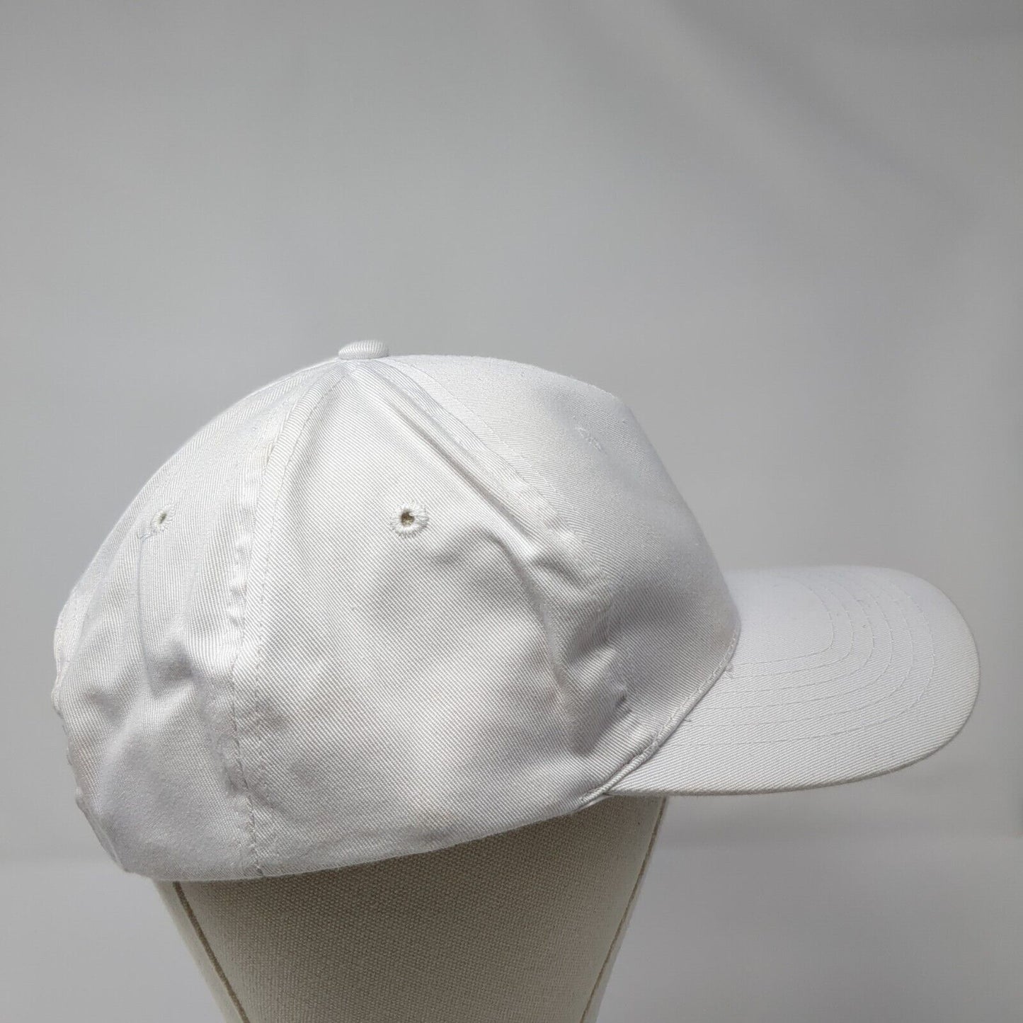 Cobra Snapback Hat White One Size Adjustable Vented Holes 6 Panel Blank