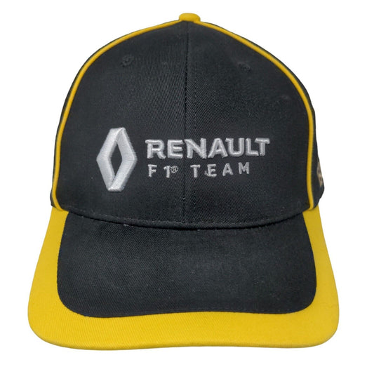 Renault F1 Team Men's Strapback Hat Black Yellow Embroidered Logo 100% Cotton