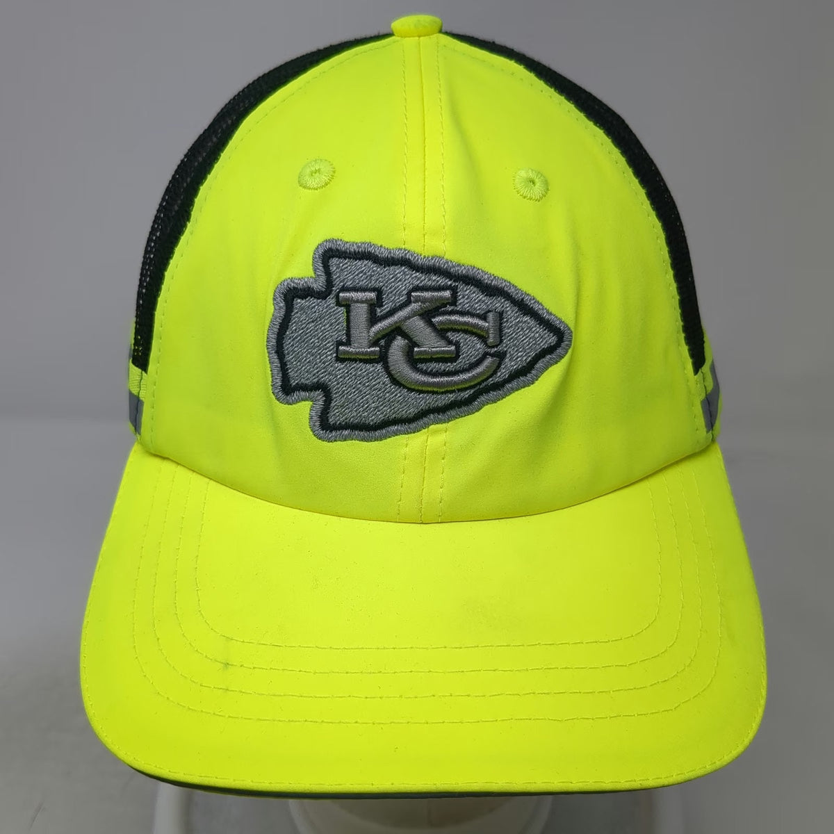 Buffalo Outdoors Kansas City Chiefs NFL Trucker Hat Green OSFM Reflective Mesh