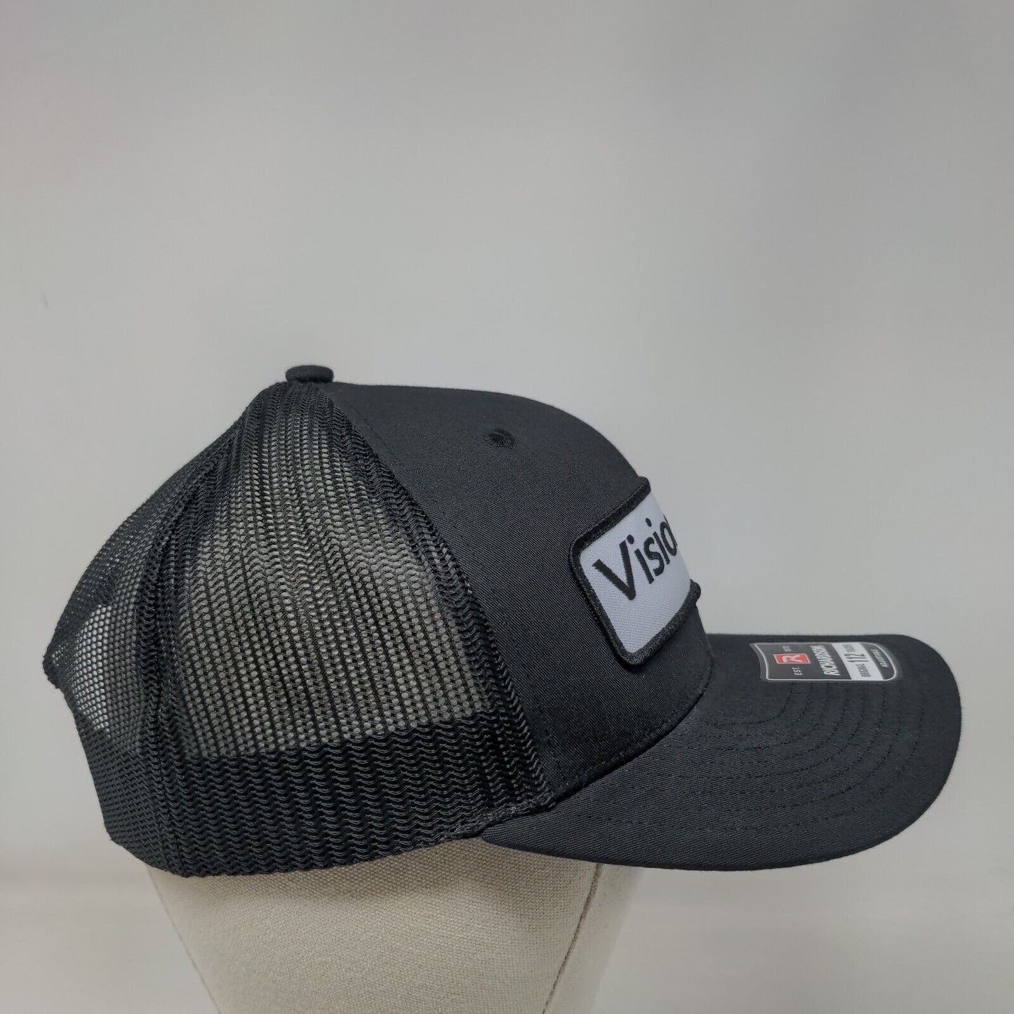 VisionTek Patch Snapback Mesh Back Trucker Hat Black Adjustable