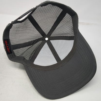Otto Trucker Hat Gray OSFM Rome Station Oregon Leather Patch Adjustable Mesh Cap