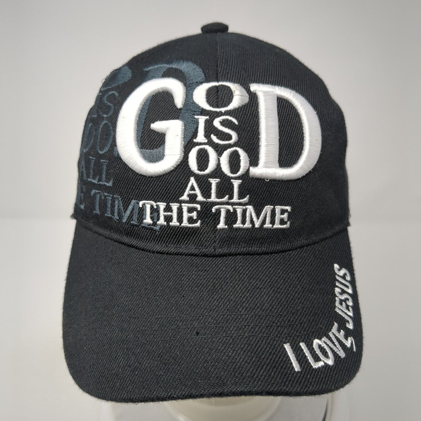 God Is Good All The Time Strapback Hat Black One Size I Love Jesus