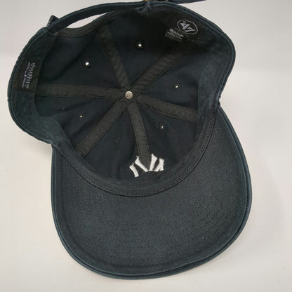 '47 New York Yankees MLB Black One Size Baseball Cap Slideback Hat Curved Brim