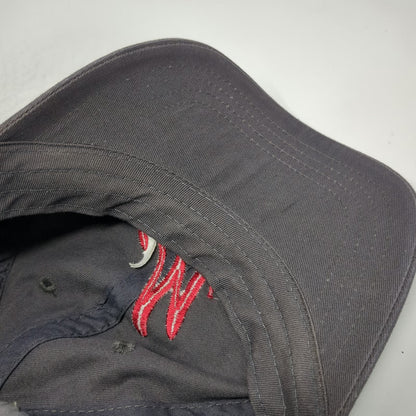 Baseball Cap Gray One Size Muhlenberg College Red Script M Slideback hat