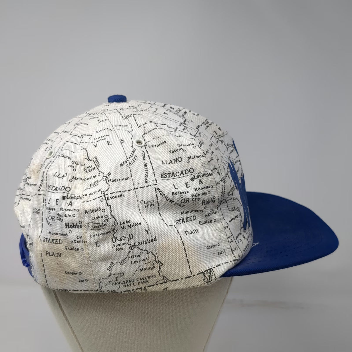 Trucker White Blue One Size New Mexico State Map All Over Print Snapback Hat