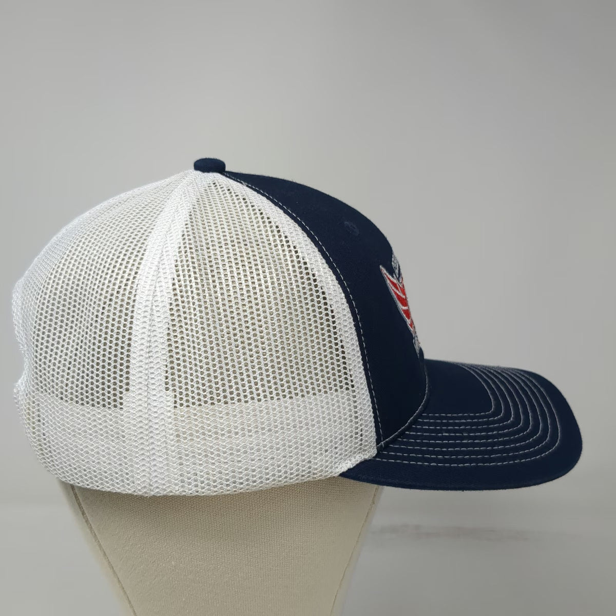 Outdoor Cap Trucker Hat Blue One Size Coeur D'Alene Hockey Academy Mesh Snapback