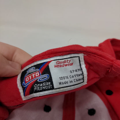 RIS Insulation Supply Flame Strapback Hat Red OSFM Embroidered Otto