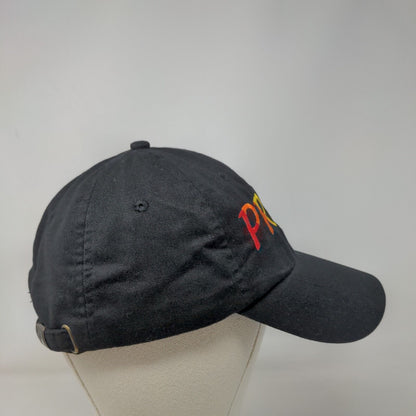 Pride Slideback Hat Black OSFA Adjustable Embroidered Logo 6 Panel zKapz