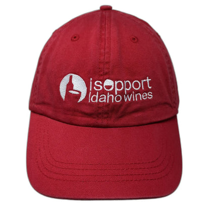 Alternative Baseball Cap Red One Size i support Idaho wines Hat Slideback Cotton