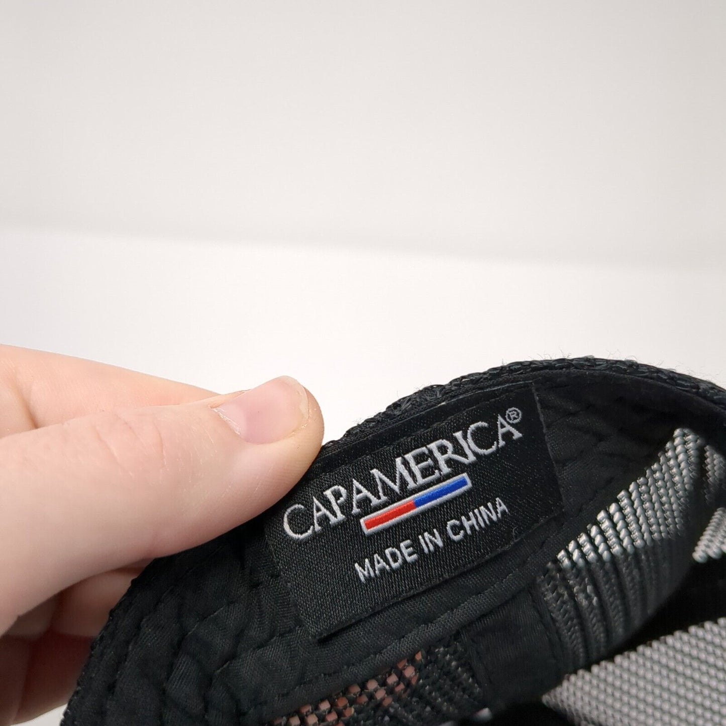 Sheep Dog Leather Patch Snapback Trucker Hat Gray One Size Mesh Back