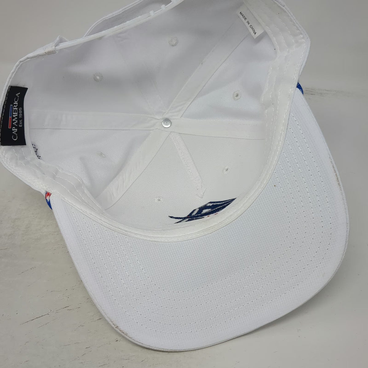 Cap America 5 Panel White One Size Hat Demo Day 10th Anniversary Rope Snapback