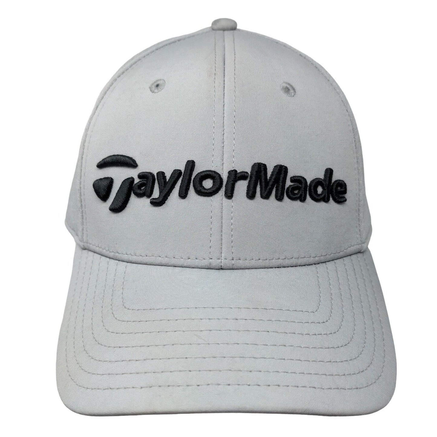 Taylor Made Fitted Hat Gray Size L/XL Breathable Vented Holes 6 Panel