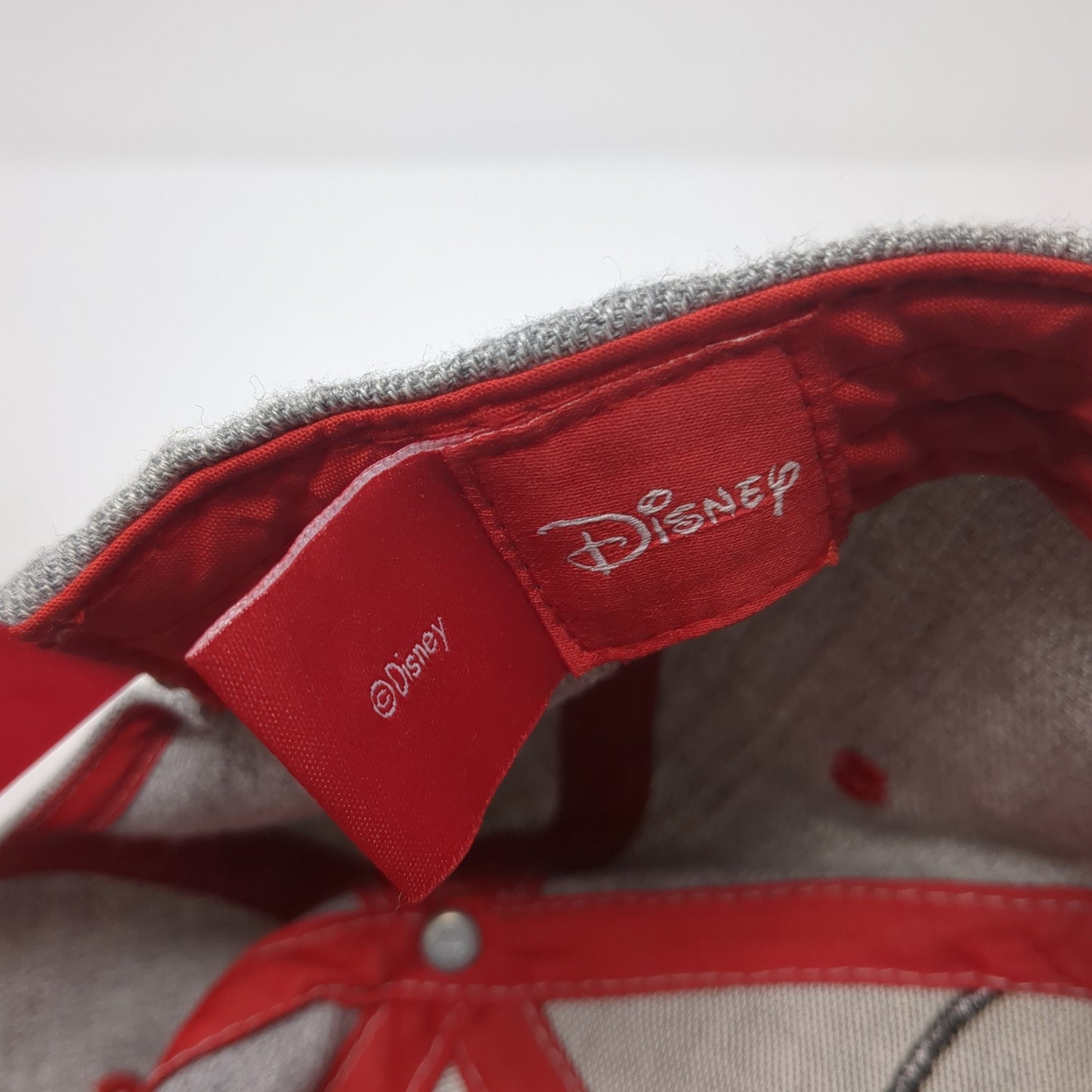 Mickey Mouse Face Snapback Hat Gray One Size Adjustable Disney 6 Panel