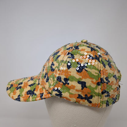 Unbranded Strapback Hat Camouflage One Size Adjustable Sequin 6 Panel