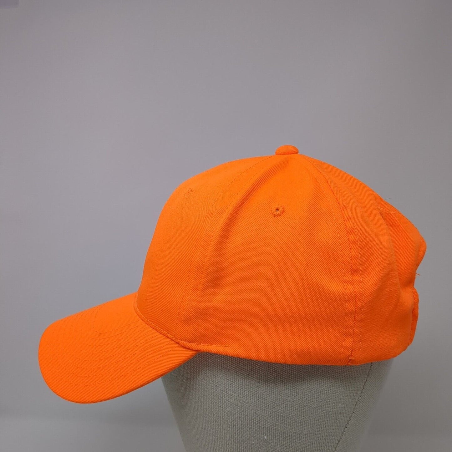 Signatures Snapback Hat Orange One Size Adjustable Vented Holes 6 Panel Blank