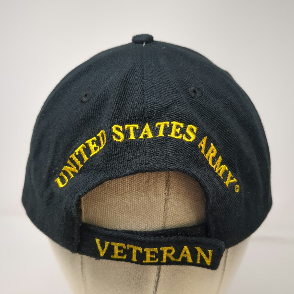 U.S. Army Veteran Baseball Cap Black OSFM Embroidered Laurel Brim Hat Military