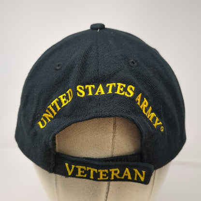 U.S. Army Veteran Baseball Cap Black OSFM Embroidered Laurel Brim Hat Military