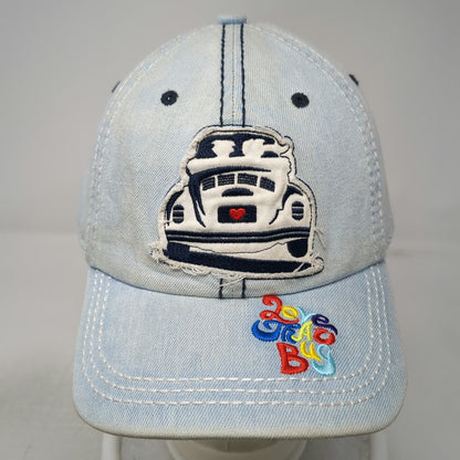 Volkswagen Blue Baseball Cap One Size Beetle Bug Denim Patch Slideback Hat Heart