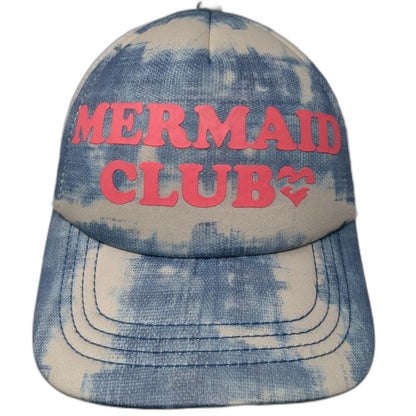 Billabong Trucker Hat Blue One Size Mermaid Club Mesh Back Snapback Tie Dye Foam