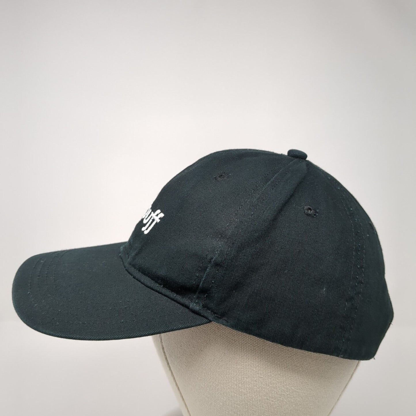 gopuff Slideback Baseball Cap Black One Size Adjustable Embroidered 6 Panel