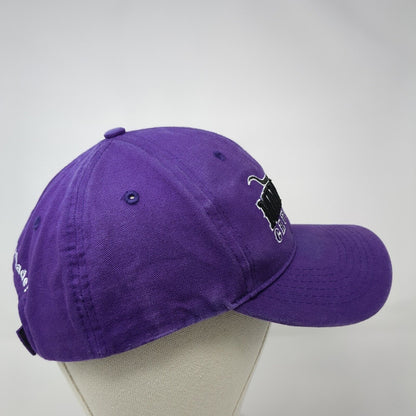 Man Up Crusade Strapback Hat Purple One Size Embroidered Buck's Bags