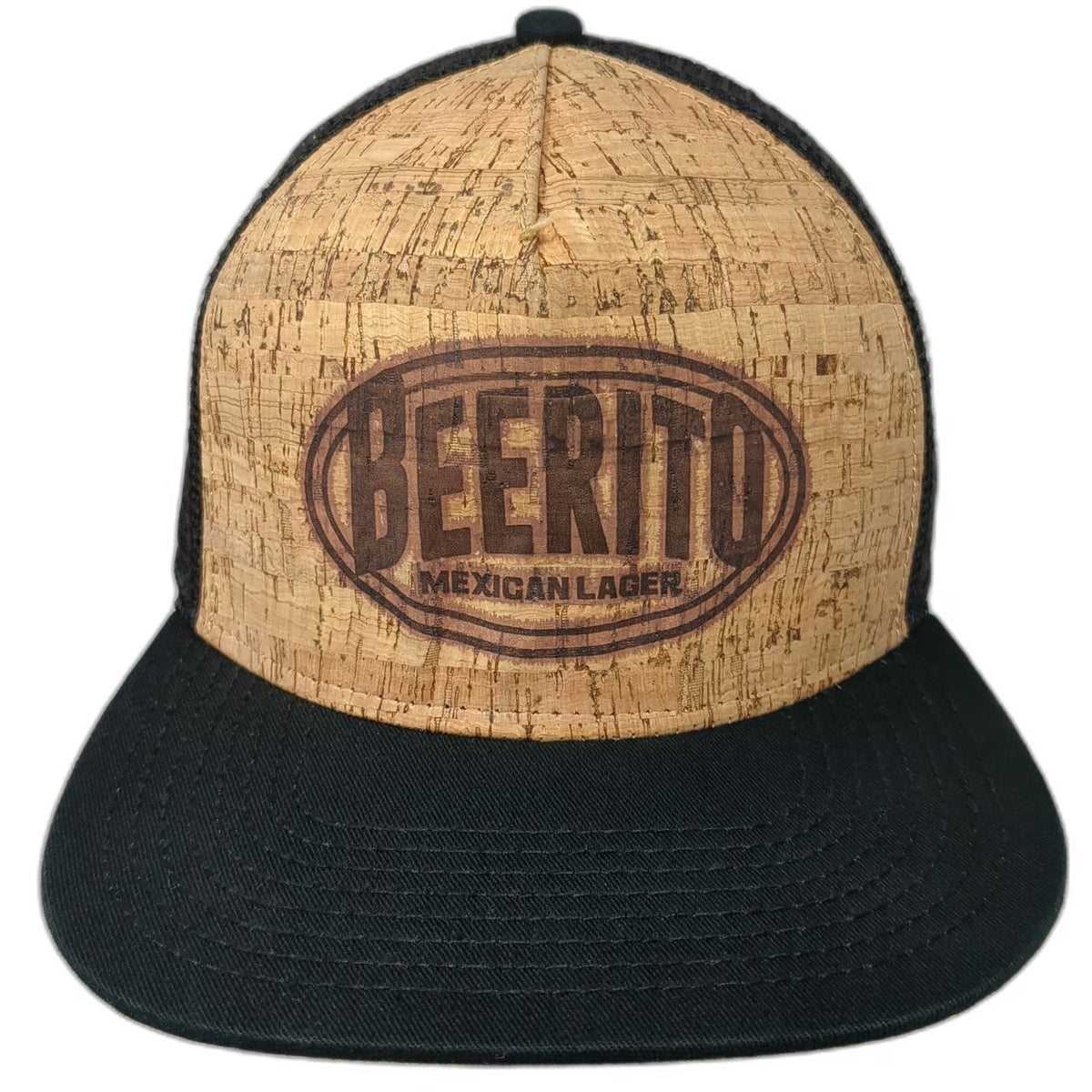 Oskar Blues Brewery Beerito Mexican Lager Trucker Hat Black Beige One Size Cork