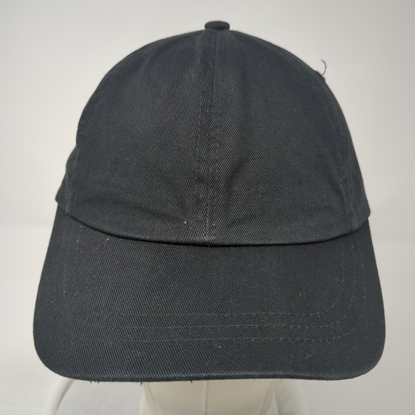 Unbranded Strapback Hat Black One Size Adjustable Lightweight 6 Panel Blank