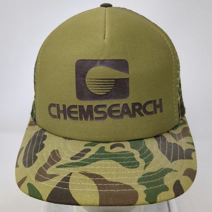 Designer Award Chemsearch Green Camo Trucker Hat One Size Mesh Snapback