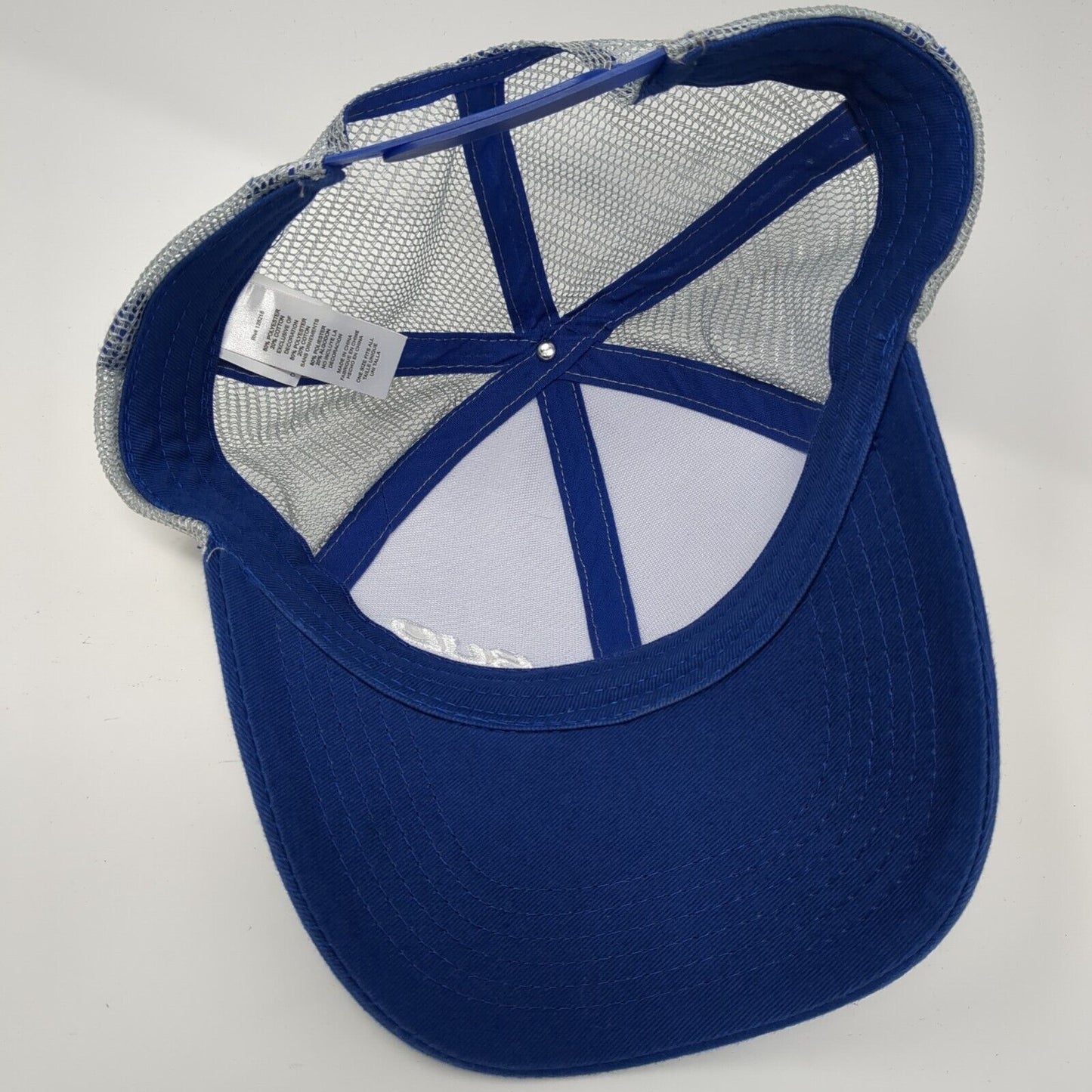 Bud Light Snapback Trucker Hat Blue One Size Adjustable Mesh Back 6 Panel