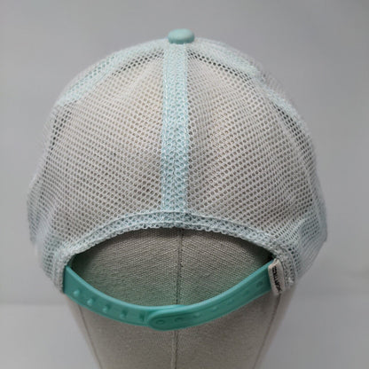 Billabong Snapback Trucker Hat Blue OSFA Adjustable Palm Print Mesh Back