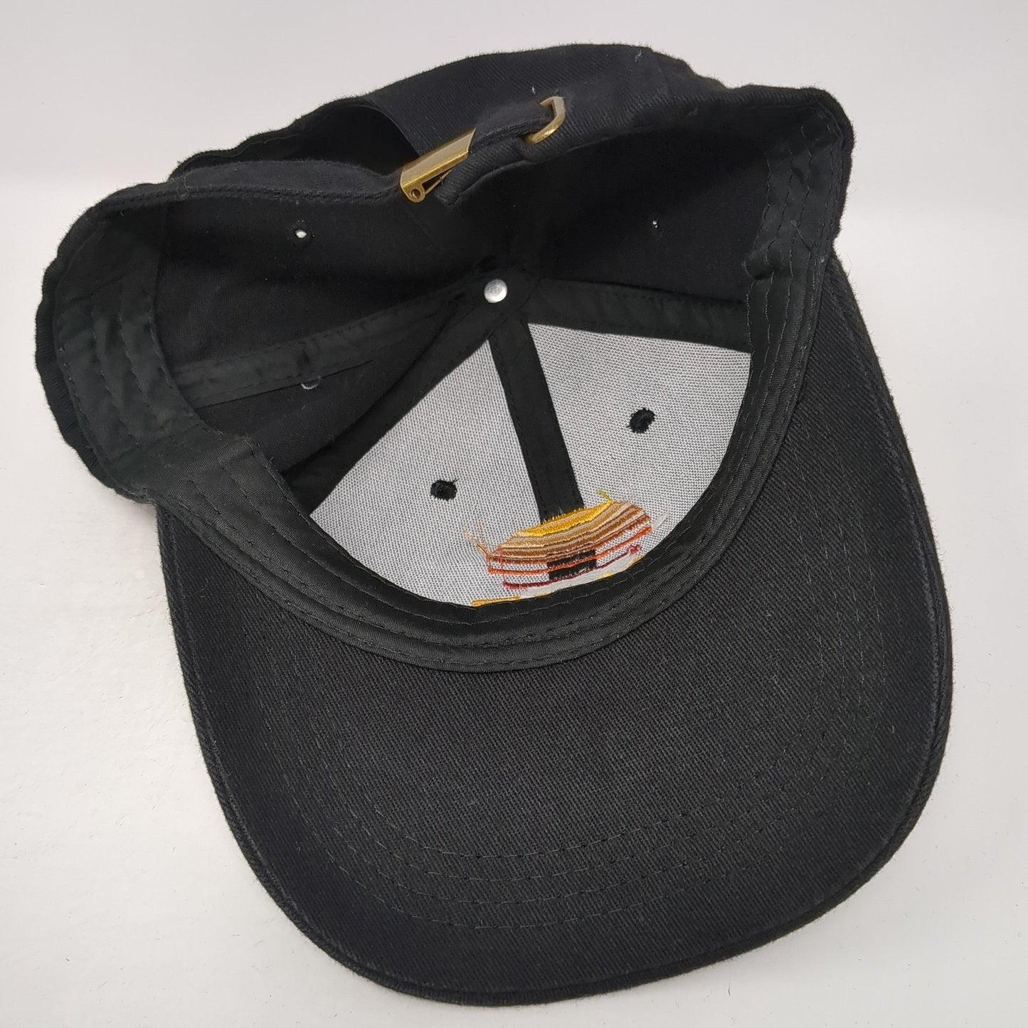 Rise Slideback Hat Black One Size Adjustable Embroidered Outdoor 6 Panel