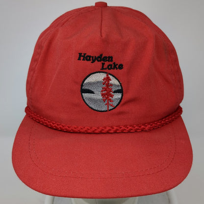 Imperial Headwear 5 Panel Red One Size Rope Hayden Lake Green Underbrim Hat