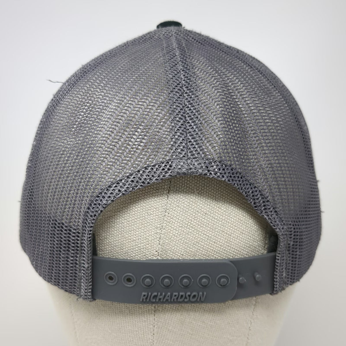 Richardson Trucker Hat Black Gray One Size Robbins Equipment Mesh Snapback Cap