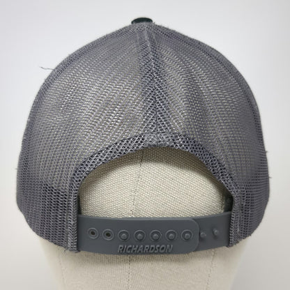 Richardson Trucker Hat Black Gray One Size Robbins Equipment Mesh Snapback Cap