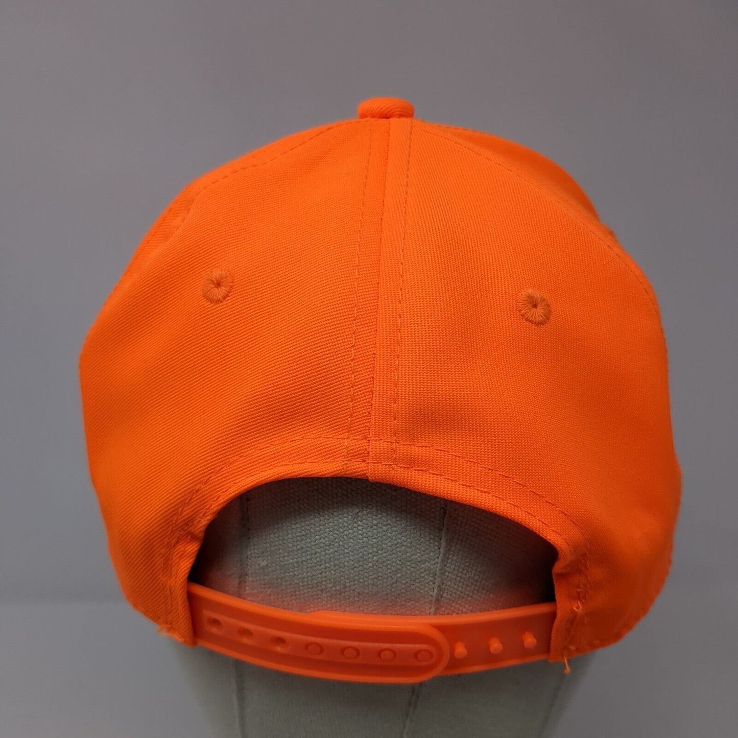 Outdoor Cap Snapback Hat Orange OSFM Solid Adjustable Blank 6 Panel