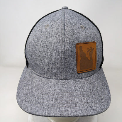 Arcadian Outfitters Patch Snapback Trucker Hat Gray OSFA Mesh Back