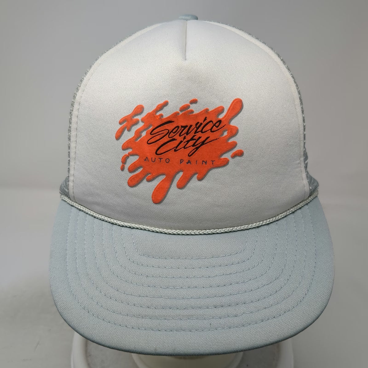 Mohr's Trucker Hat Gray One Size Service City Auto Paint Mesh Rope Snapback