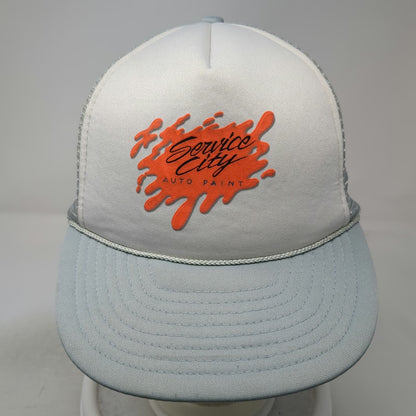 Mohr's Trucker Hat Gray One Size Service City Auto Paint Mesh Rope Snapback
