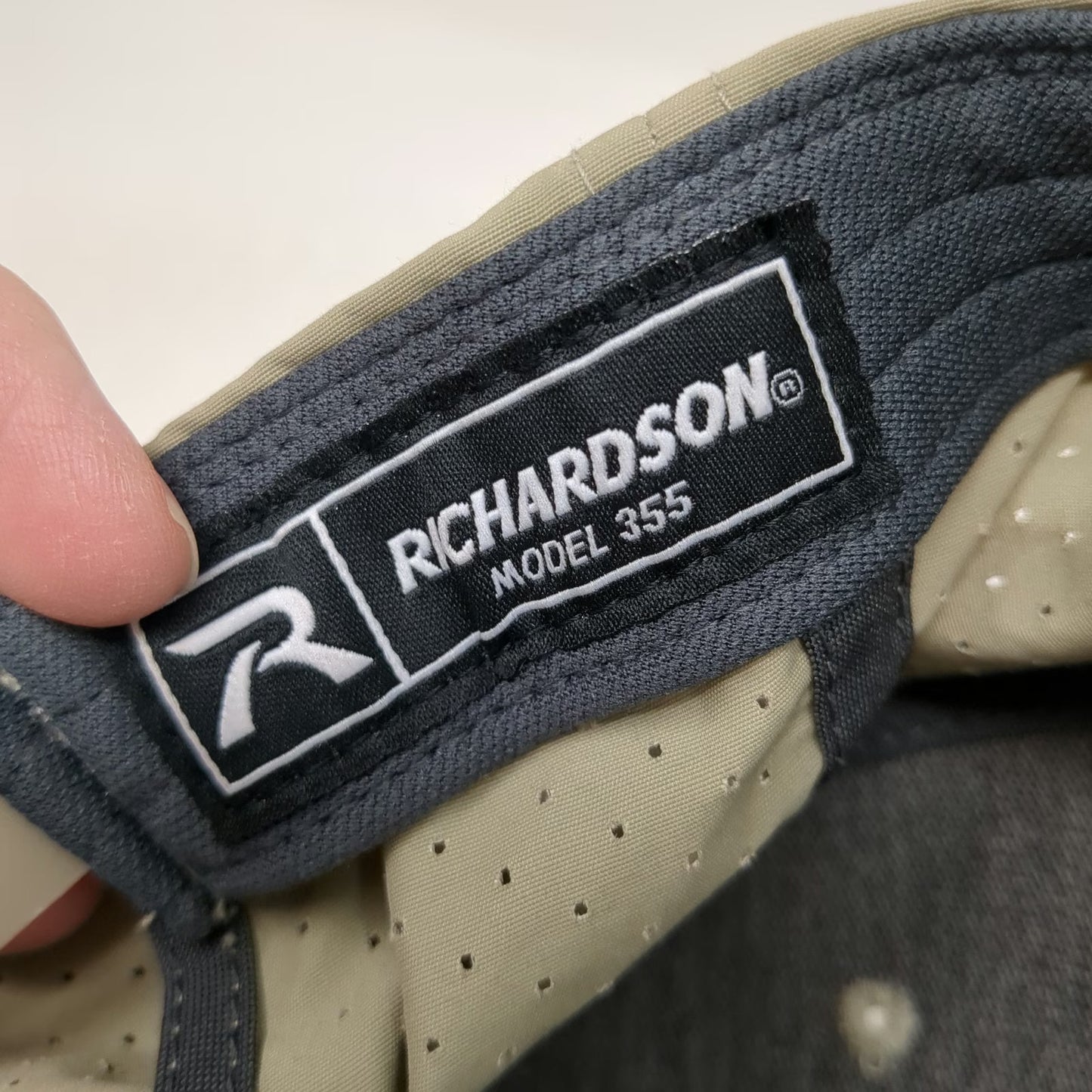 Richardson Trucker Hat Beige OSFM Venture Mountain Logo Rope Snapback Outdoors