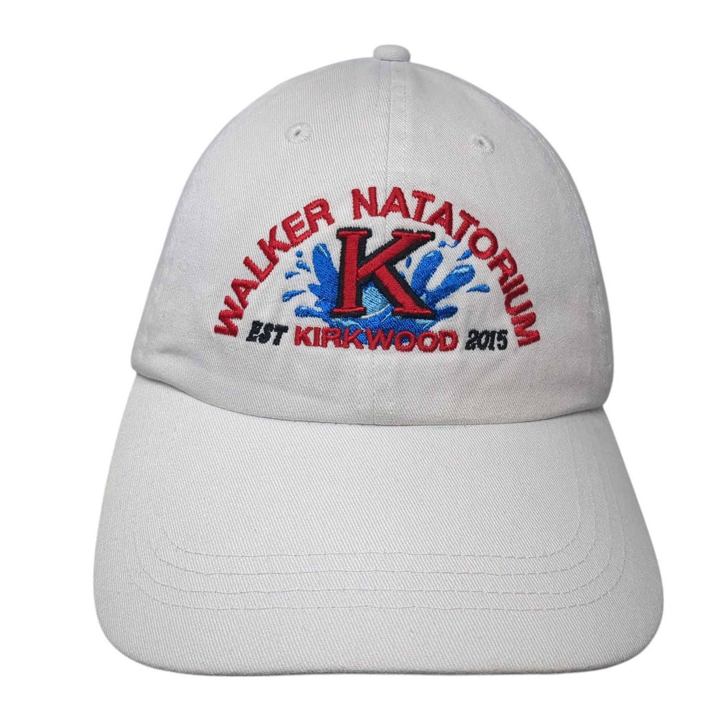 Walker Natatorium Kirkwood Est 2015 Baseball Cap White OS Adjustable Cap America