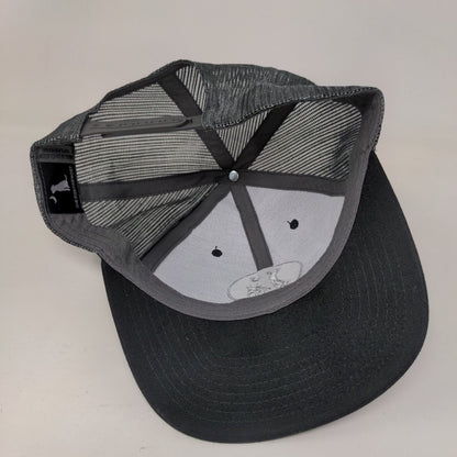 WTC Snapback Trucker Hat Black OSFM Adjustable Vented Holes Mesh Back 6 Panel