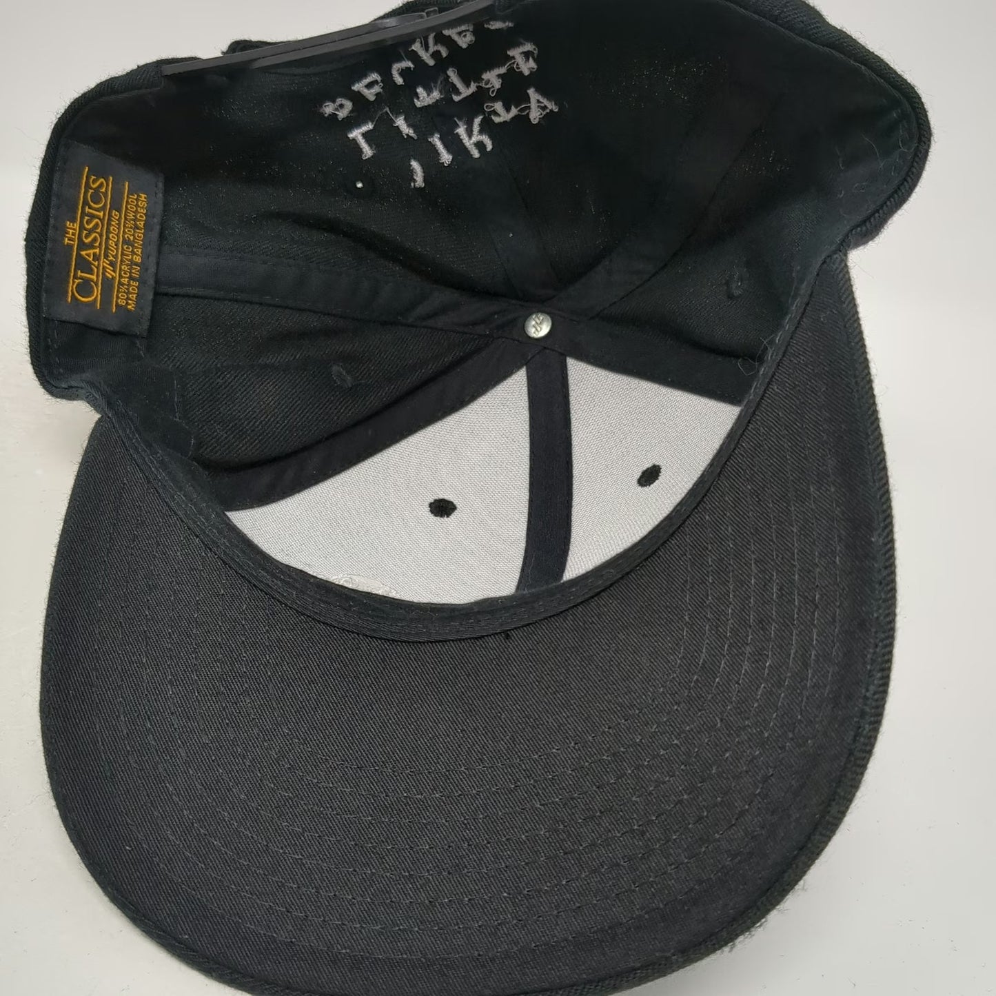 Yupoong Snapback Hat Black OSFM Embroidered DS Dirty Little Secret Acrylic Wool
