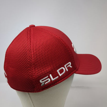 TaylorMade Baseball Cap Red XL SLDR Tour Preferred Mesh Back Fitted Golf Hat
