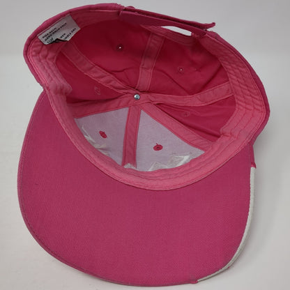 Greece Strapback Baseball Cap Pink One Size Adjustable Embroidered Patriotic