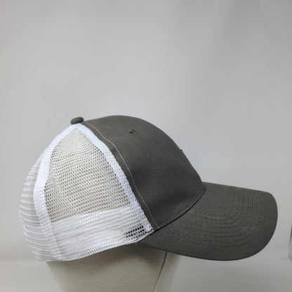 Dad Snapback Trucker Hat Gray One Size Adjustable Patch Logo Mesh Back Cotton