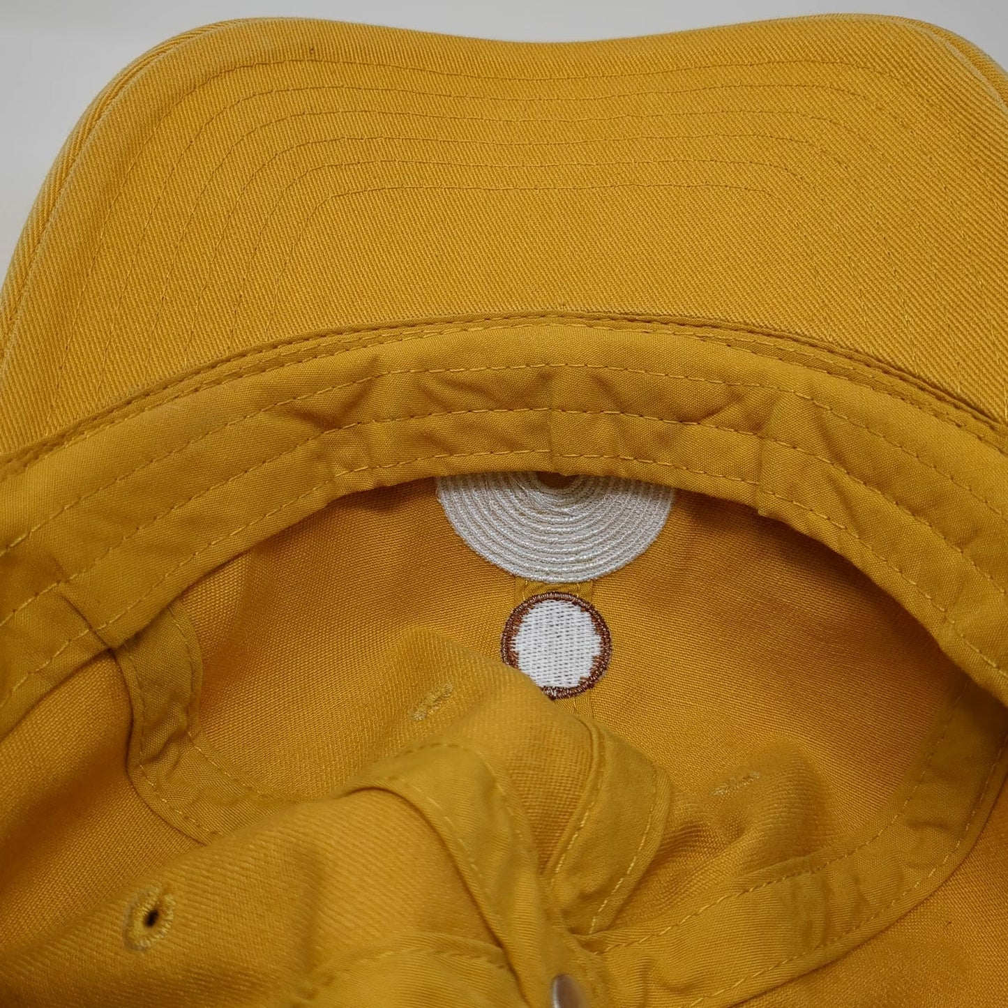 Mad Engine Baseball Cap Yellow One Size Cotton Slideback Embroidered Rainbow Hat