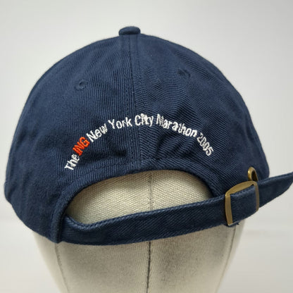 Velocity 2005 New York City Marathon Blue OSFM Baseball Cap Hat Slideback Cotton