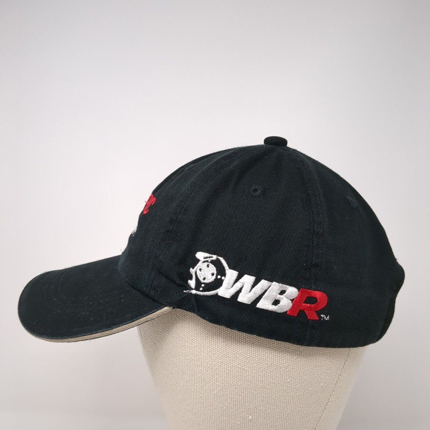 World Pac WBR Strapback Hat Black One Size Adjustable Embroidered Port Authority